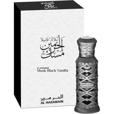 Al Haramain Musk Black Vanilla 12ml - Luxurious Arabian Attar Oil 2 Al Haramain Musk Black Vanilla 12ml - Luxurious Arabian Attar Oil - Image 2