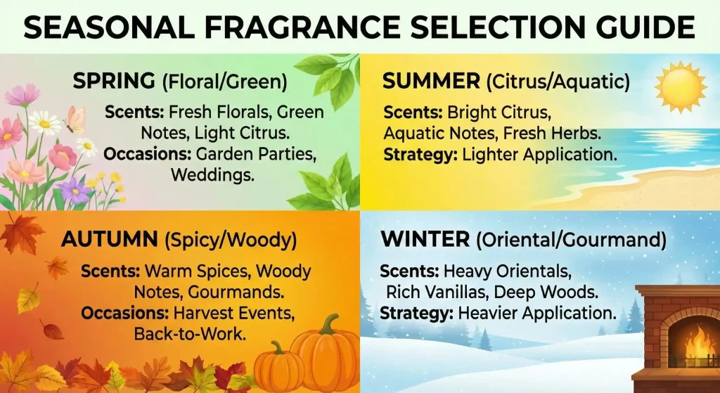 Seasonal fragrance selection guide